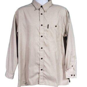 WEATHERPROOF VINTAGE Men's Micro Checked Brushed Cotton Shirt L